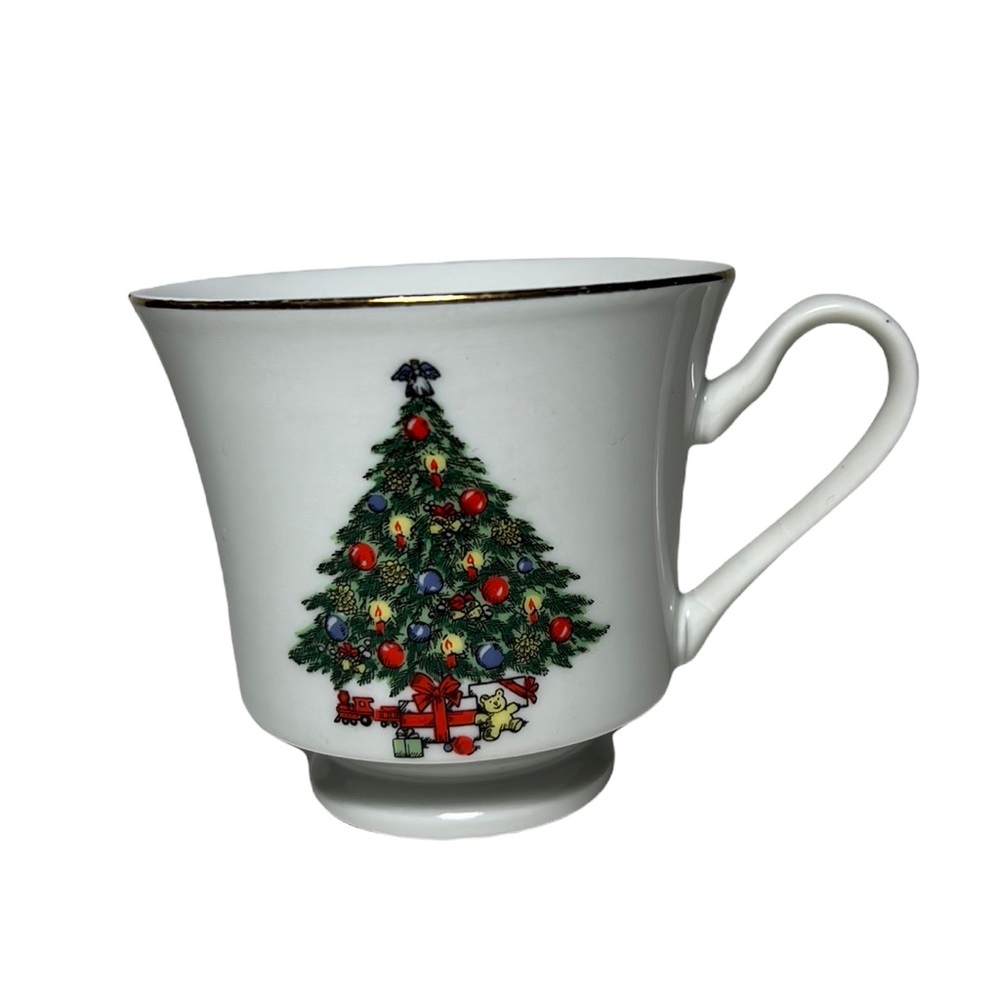 Christmas Tree China Tea Coffee Cup